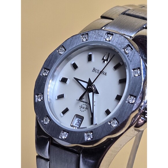 Bulova Marina Star Diamond Bezel Quartz Women\'s Watch. 6\
